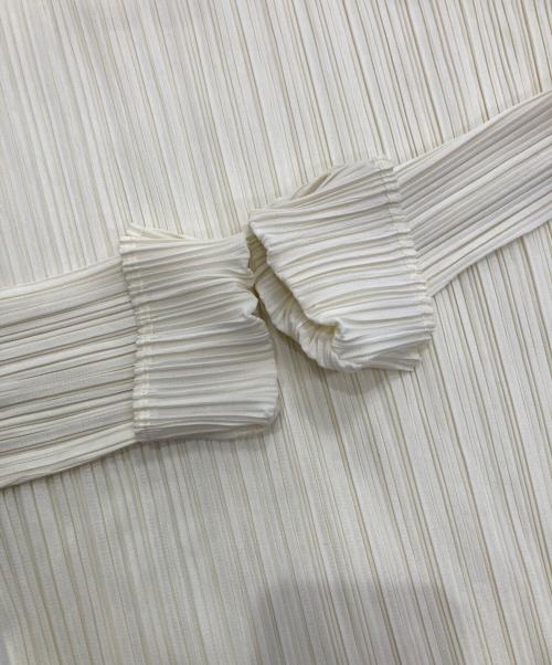 ISSEY MIYAKE（イッセイミヤケ）ISSEY MIYAKE (イッセイミヤケ) プリーツハイネックカットソー　PP05-JK604 アイボリー サイズ:Lの古着・服飾アイテム