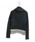 ISSEY MIYAKE (イッセイミヤケ) プリーツ レイヤー カーディガン ブラック×グレー サイズ:2：22000円