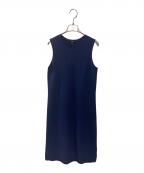 theoryセオリー）の古着「ノースリーブニットワンピース Wooster Crepe Knit SLVLESS Shift DR」｜ネイビー