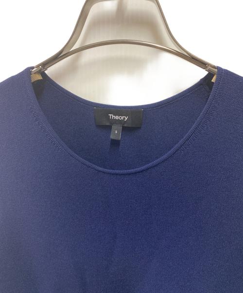 theory（セオリー）theory (セオリー) ノースリーブニットワンピース Wooster Crepe Knit SLVLESS Shift DR ネイビー サイズ:Sの古着・服飾アイテム