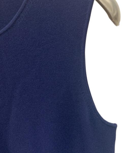 theory（セオリー）theory (セオリー) ノースリーブニットワンピース Wooster Crepe Knit SLVLESS Shift DR ネイビー サイズ:Sの古着・服飾アイテム