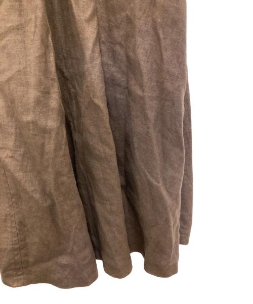 foufou（フーフー）foufou (フーフー) ノースリーブリネンワンピース ブラウン サイズ:1の古着・服飾アイテム