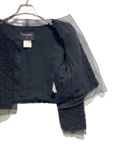 CHANEL（シャネル）CHANEL (シャネル) チュールセットアップスーツ ブラック サイズ:38の古着・服飾アイテム
