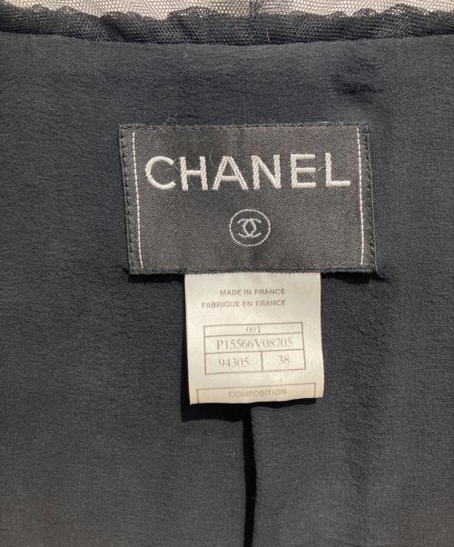 CHANEL（シャネル）CHANEL (シャネル) チュールセットアップスーツ ブラック サイズ:38の古着・服飾アイテム