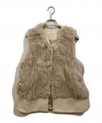 eimee lawエイミーロウ）の古着「ラビットファーメルトンジレ」｜ベージュ