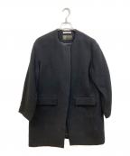 BEAUTY&YOUTHビューティーアンドユース）の古着「MANTECO ミドル ノーカラーコート」｜ブラック