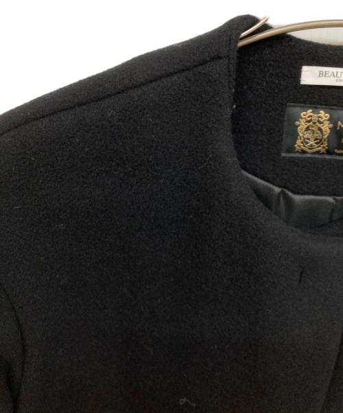 BEAUTY&YOUTH（ビューティーアンドユース）BEAUTY&YOUTH (ビューティーアンドユース) MANTECO ミドル ノーカラーコート ブラック サイズ:Mの古着・服飾アイテム