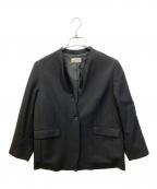 JOURNAL STANDARD relumeジャーナルスタンダード レリューム）の古着「ウーリッシュツイルノーカラージャケット」｜ブラック