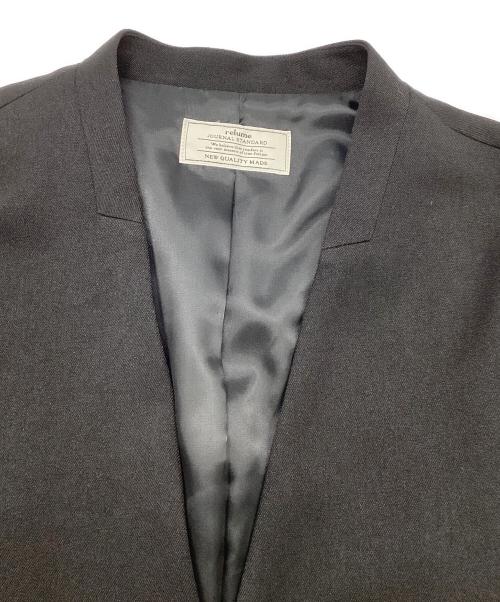 JOURNAL STANDARD relume（ジャーナルスタンダード レリューム）JOURNAL STANDARD relume (ジャーナルスタンダード レリューム) ウーリッシュツイルノーカラージャケット ブラック サイズ:Mの古着・服飾アイテム