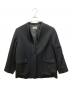 JOURNAL STANDARD relume（ジャーナルスタンダード レリューム）の古着「ウーリッシュツイルノーカラージャケット」｜ブラック