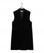 BARNEYS NEWYORKバーニーズ・ニューヨーク）の古着「テーラードロングジレ」｜ブラック