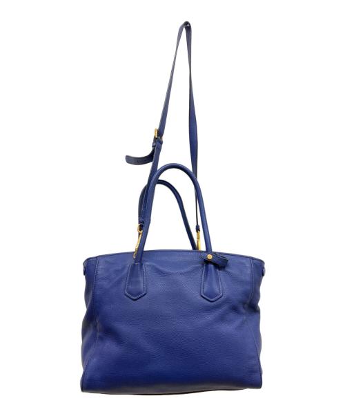 PRADA（プラダ）PRADA (プラダ) 2WAYトートバッグ ブルーの古着・服飾アイテム