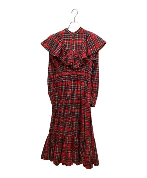 jouetie（ジュエティ）jouetie (ジュエティ) リボンタイフリルロングワンピース レッド サイズ:Mの古着・服飾アイテム