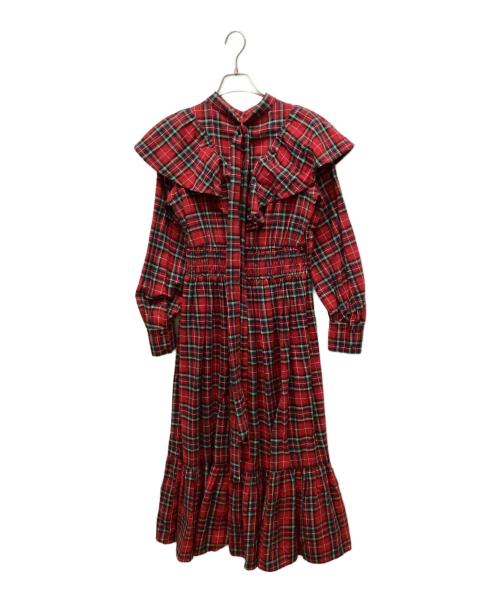 jouetie（ジュエティ）jouetie (ジュエティ) リボンタイフリルロングワンピース レッド サイズ:Mの古着・服飾アイテム