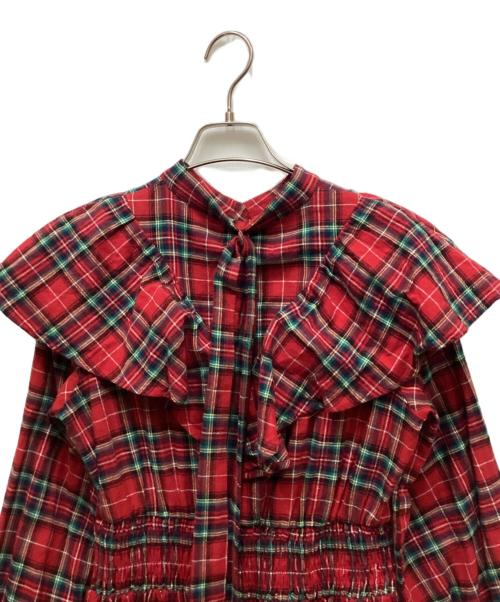 jouetie（ジュエティ）jouetie (ジュエティ) リボンタイフリルロングワンピース レッド サイズ:Mの古着・服飾アイテム