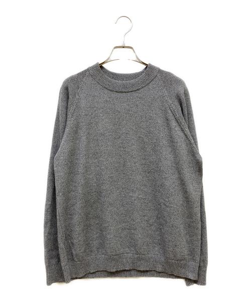 ATON（エイトン）ATON (エイトン) ウールクルーネックニット グレー サイズ:2の古着・服飾アイテム