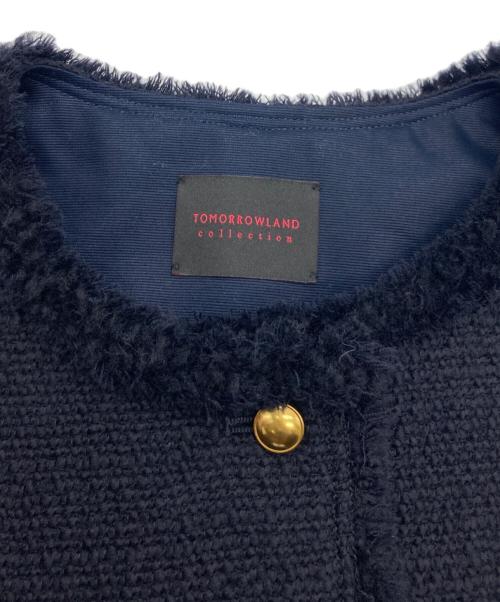 TOMORROW LAND collection（トゥモローランドコレクション）TOMORROW LAND collection (トゥモローランドコレクション) ブークレーファンシー クルーネックジレ ネイビー サイズ:36 未使用品の古着・服飾アイテム