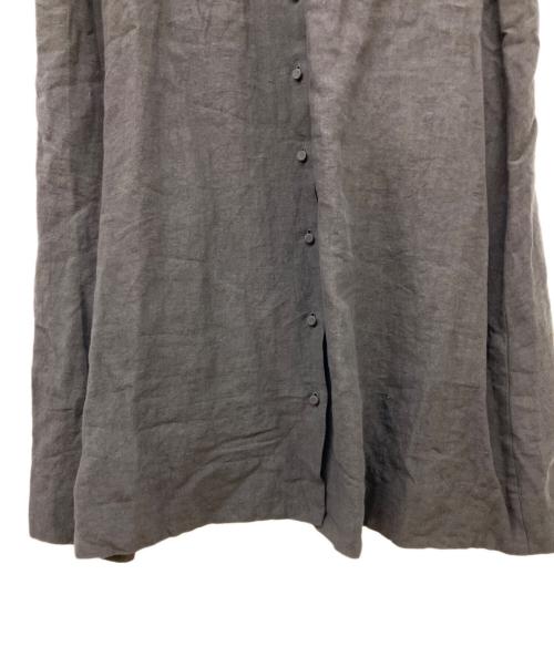 DOUBLE MAISON（ドゥーブルメゾン）DOUBLE MAISON (ドゥーブルメゾン) リネンワンピース ブラック サイズ:Fの古着・服飾アイテム