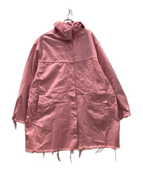 MARQUES ALMEIDA（マルケス アルメイダ）MARQUES ALMEIDA (マルケス アルメイダ) コットンフーデッドコート ピンク サイズ:Sの古着・服飾アイテム