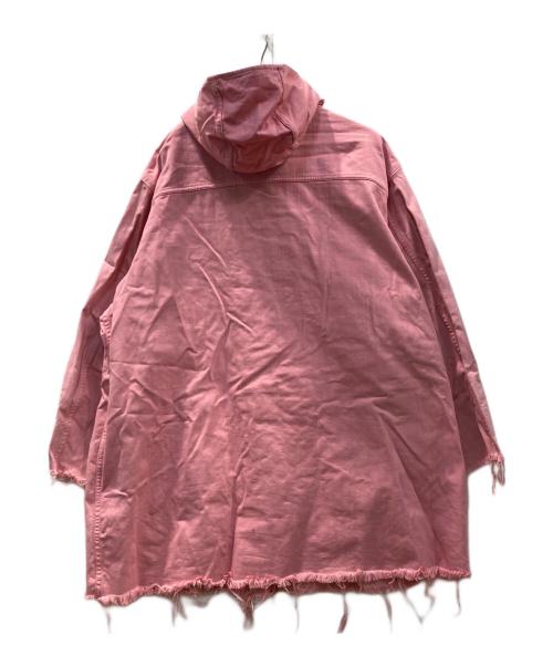MARQUES ALMEIDA（マルケス アルメイダ）MARQUES ALMEIDA (マルケス アルメイダ) コットンフーデッドコート ピンク サイズ:Sの古着・服飾アイテム