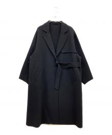 LOHEN（ローヘン）の古着「ロングタイロッケンウールリバーコート」｜ブラック