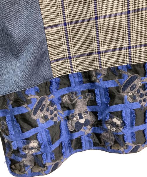 OLLEBOREBLA（アルベロベロ）OLLEBOREBLA (アルベロベロ) 切替ハイネックカットソー ネイビー サイズ:ｆｒｅｅの古着・服飾アイテム