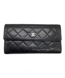 CHANEL（シャネル）の古着「フラップ長財布」｜ブラック
