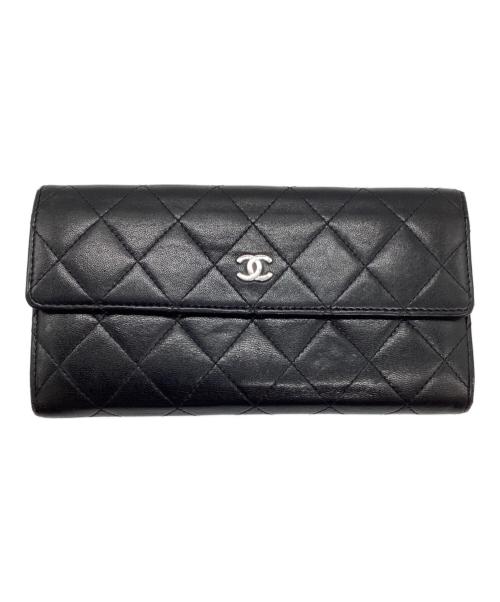 CHANEL（シャネル）CHANEL (シャネル) フラップ長財布 ブラックの古着・服飾アイテム