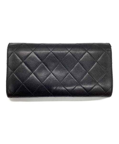CHANEL（シャネル）CHANEL (シャネル) フラップ長財布 ブラックの古着・服飾アイテム