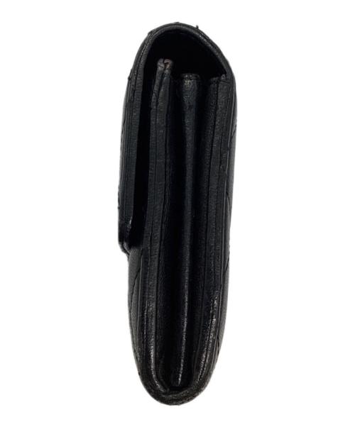 CHANEL（シャネル）CHANEL (シャネル) フラップ長財布 ブラックの古着・服飾アイテム
