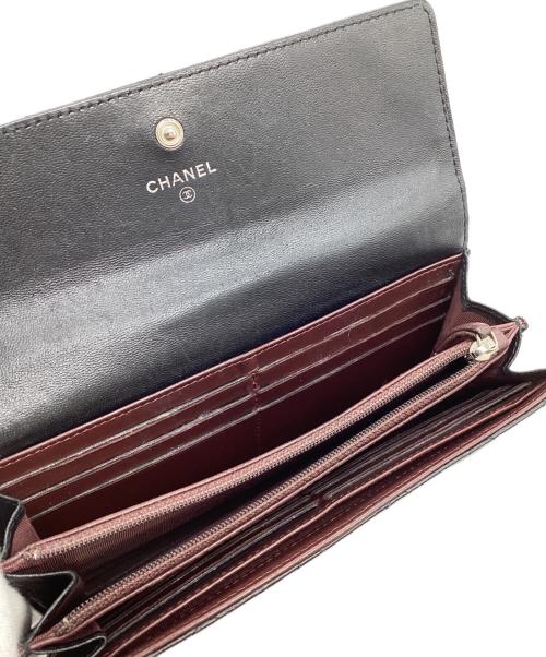 CHANEL（シャネル）CHANEL (シャネル) フラップ長財布 ブラックの古着・服飾アイテム