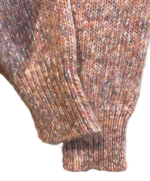 BEARDSLEY（ビアズリー）BEARDSLEY (ビアズリー) ミックスニット ピンク サイズ:Freeの古着・服飾アイテム