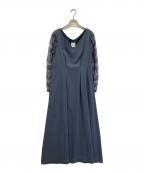Ameriアメリ）の古着「LACE SLEEVE REFINED DRESS」｜ブルー