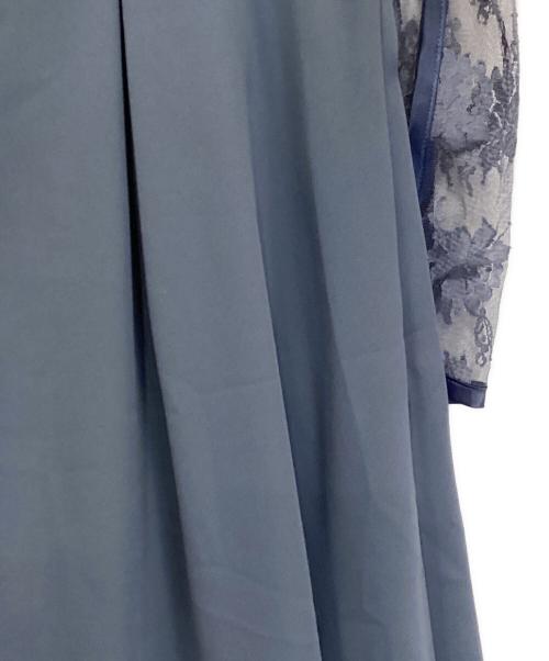 Ameri（アメリ）AMERI (アメリ) LACE SLEEVE REFINED DRESS ブルー サイズ:FREEの古着・服飾アイテム