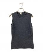 HERMESエルメス）の古着「カシミヤノースリーブニット」｜ダークグレー