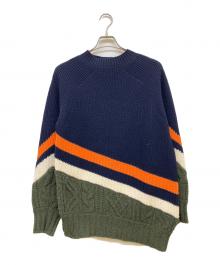 sacai（サカイ）の古着「LAMBSWOOL PULLOVER」｜ネイビー