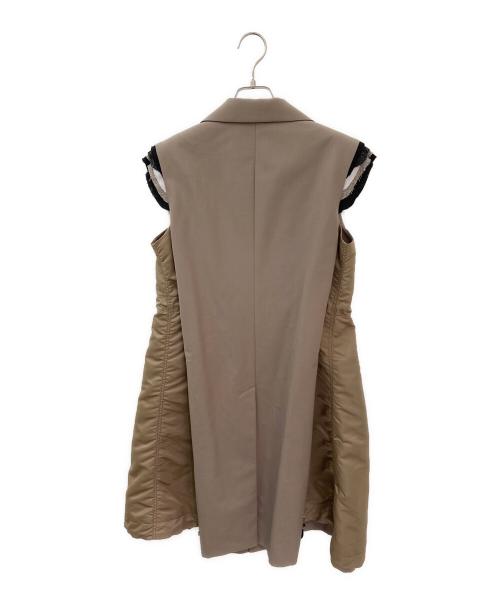 sacai（サカイ）sacai (サカイ) Suiting Mix Vest カーキ サイズ:1の古着・服飾アイテム