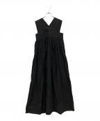 HYKEハイク）の古着「LINEN MAXI DRESS」｜ブラック