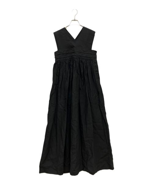 HYKE（ハイク）HYKE (ハイク) LINEN MAXI DRESS ブラック サイズ:2の古着・服飾アイテム