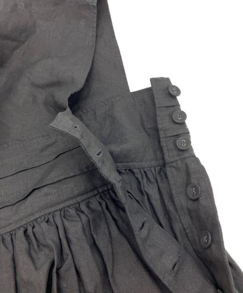 HYKE（ハイク）HYKE (ハイク) LINEN MAXI DRESS ブラック サイズ:2の古着・服飾アイテム