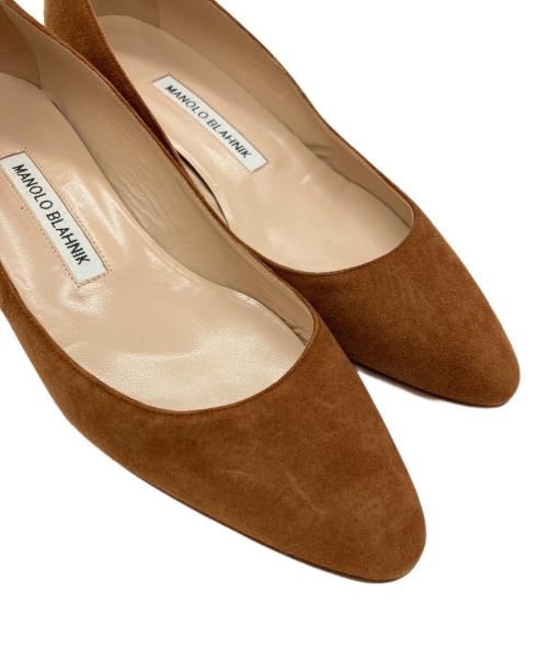 Manolo Blahnik（マノロブラニク）Manolo Blahnik (マノロブラニク) スウェードパンプス ブラウン サイズ:37の古着・服飾アイテム