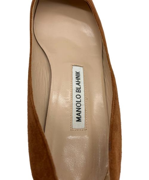Manolo Blahnik（マノロブラニク）Manolo Blahnik (マノロブラニク) スウェードパンプス ブラウン サイズ:37の古着・服飾アイテム