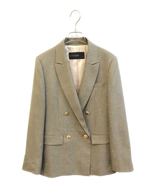 NOLLEY'S sophi（ノーリーズソフィー）NOLLEY'S sophi (ノーリーズソフィー) ウォッシャブルシャークダブルジャケット　3-0030-5-05-003 ベージュ サイズ:38の古着・服飾アイテム