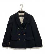 NOLLEY'S sophiノーリーズソフィー）の古着「ウォッシャブルサージ シャークダブルジャケット」｜ネイビー