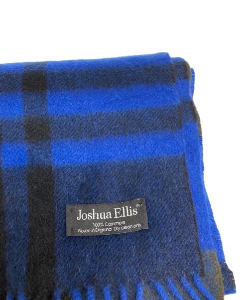 JOSHUA ELLIS（ジョシュア エリス）Joshua Ellis (ジョシュア エリス) カシミヤストール ブルーの古着・服飾アイテム