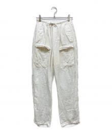 ticca（ティッカ）の古着「リネンカーゴパンツ」｜ホワイト