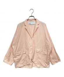 ticca（ティッカ）の古着「コットンリネンシャツジャケット」｜ピンク