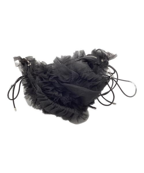 FRAY ID（フレイ アイディー）FRAY ID (フレイ アイディー) チュールフリル2WAYバッグ ブラックの古着・服飾アイテム