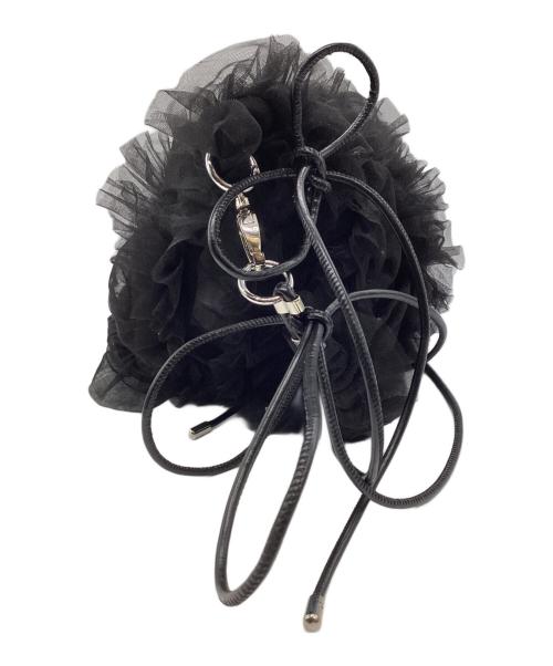 FRAY ID（フレイ アイディー）FRAY ID (フレイ アイディー) チュールフリル2WAYバッグ ブラックの古着・服飾アイテム