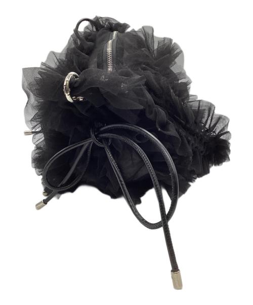 FRAY ID（フレイ アイディー）FRAY ID (フレイ アイディー) チュールフリル2WAYバッグ ブラックの古着・服飾アイテム